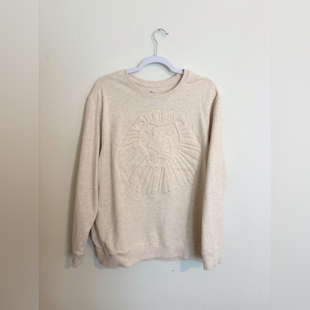 Women's  The Lion King Broadway Musical Embossed Pullover Sweatshirt Sz XL